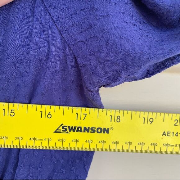 Draper James RSVP Purple Textured Puff Sleeve Midi Dress Size M - Picture 8 of 9